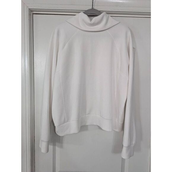 Spanx AirEssentials 1/2 Zip Sweatshirt women's 1X white boxy oversized layering - Picture 8 of 8